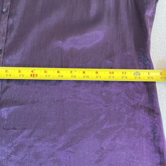 Venezia jeans Co. - shiny purple blouse. Size 18/20 - Picture 6 of 8